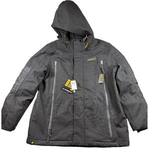 CAT Caterpillar Triton Series NWT Insulated Jacket Womens L Black Hooded Workwea
